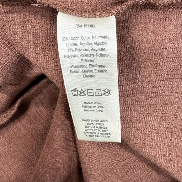 Anthropologie Current Air Jasia Blouse Women's Extra Small Orange Brown Ballon - Picture 7 of 8